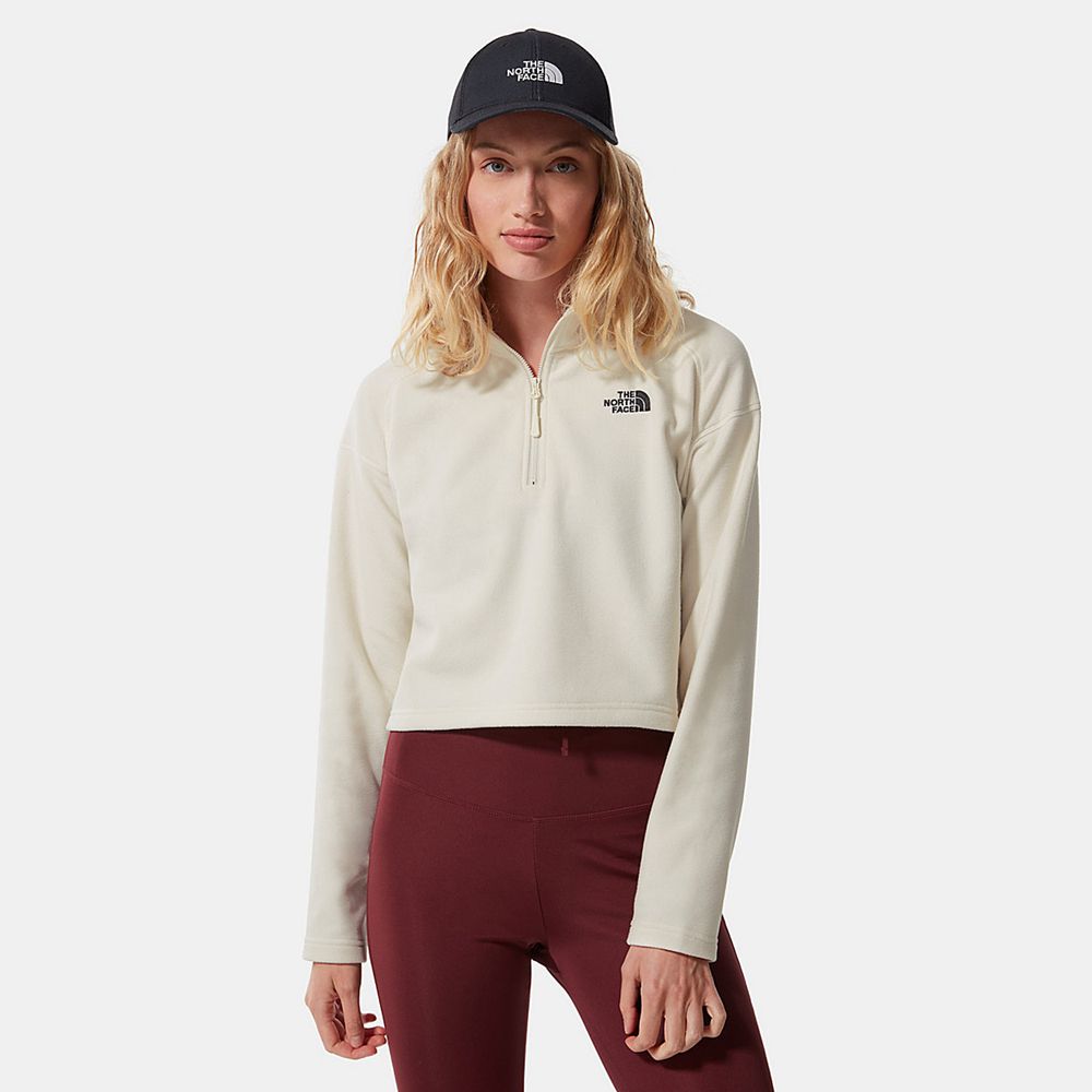 The North Face Fleece Womens Australia - The North Face Cropped Glacier White (YPS-671923)